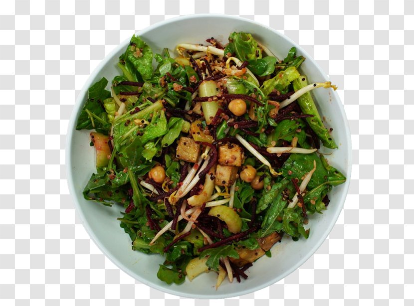 Spinach Salad Fattoush Vegetarian Cuisine Asian Spring Greens - Food - Ginger Dressing Chicken Transparent PNG