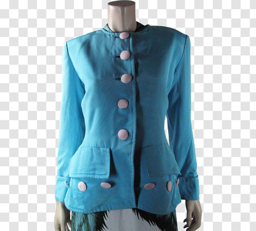 Outerwear Turquoise - Button - Fashion Fresh Transparent PNG