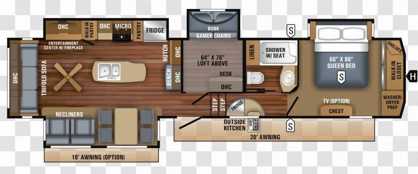 Dunlap Family RV Floor Plan House Campervans - Storey - High-end Sofa Transparent PNG