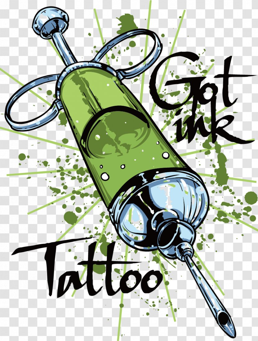 T-shirt Tattoo Ink - Sports Equipment - Abstract Vector Needle Transparent PNG