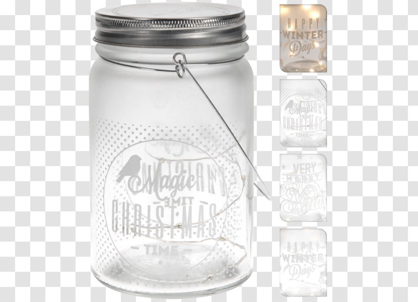Mason Jar Glass Food Storage Containers - Led Lamp Transparent PNG