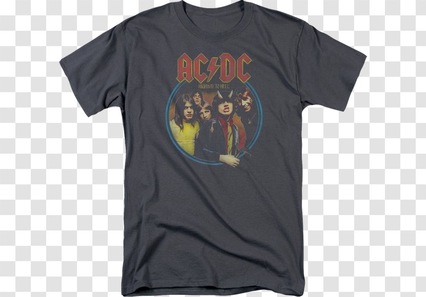 T-shirt Highway To Hell AC/DC Powerage Back In Black - Sleeve Transparent PNG