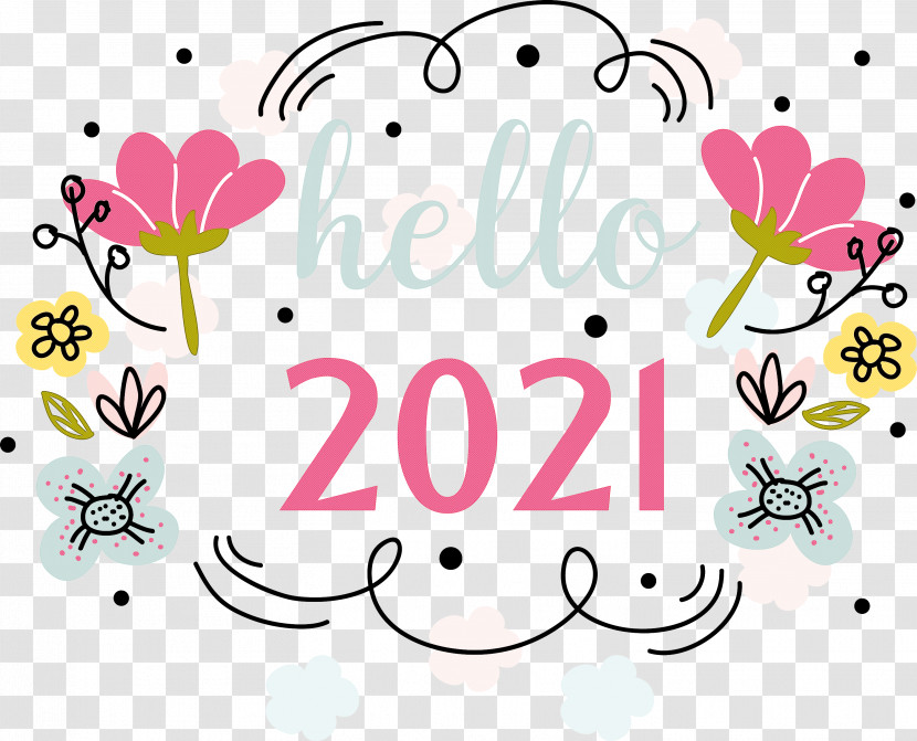 Hello 2021 Happy New Year 2021 Transparent PNG