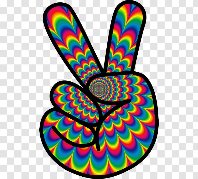 Flower Power Hippie Peace Symbols Clip Art - Moths And Butterflies Transparent PNG