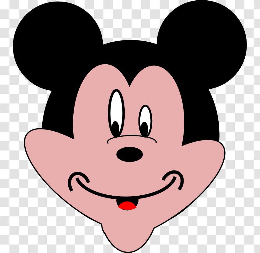 Snout Mickey Mouse Face - Watercolor Transparent PNG