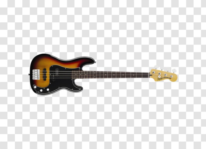 Fender Precision Bass Squier Guitar Sunburst Fingerboard - Watercolor Transparent PNG