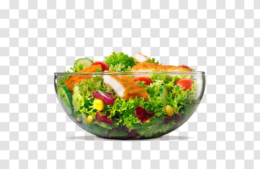 Hamburger Caesar Salad Veggie Burger Vegetarian Cuisine Chicken - King - Crispy Transparent PNG
