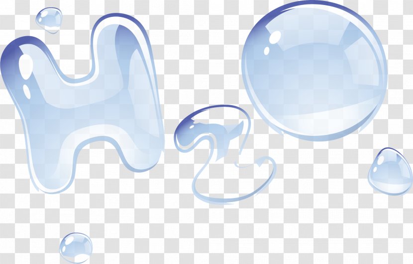 Water Drop Molecule - Blue Transparent PNG
