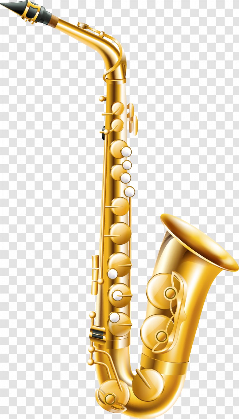 Alto Saxophone Musical Note Illustration - Cartoon - Vector Hand-painted Transparent PNG