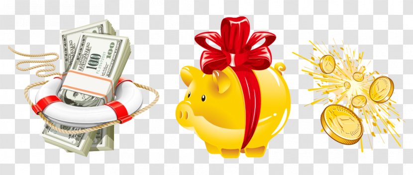 Money Stock Photography Finance Clip Art - Food - Gold Piggy Banks Transparent PNG