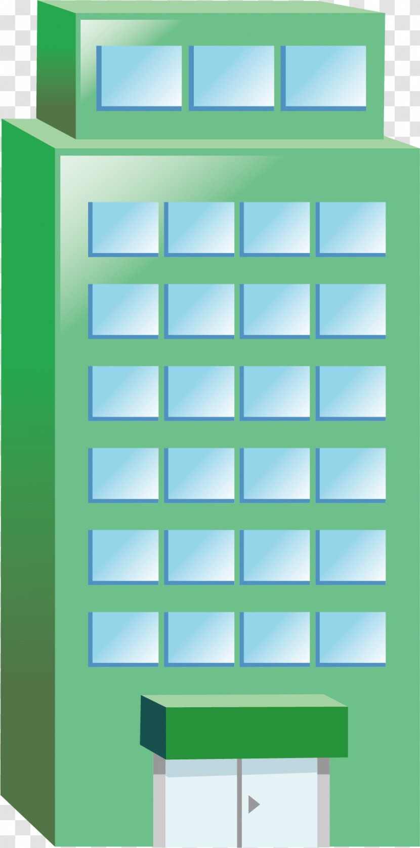 House Cartoon - Flat Design - Green Building Transparent PNG