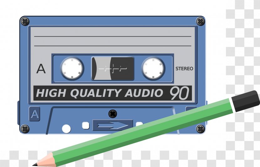 Compact Cassette Deck Sound Recording And Reproduction Pen Clip Art - Audio Transparent PNG