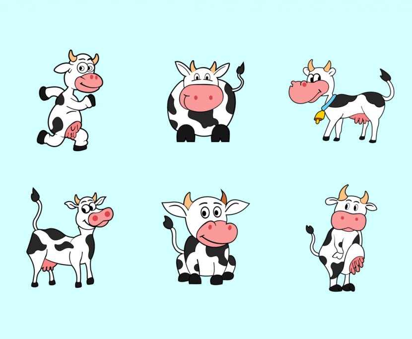 Dairy Cattle Cartoon Clip Art - Reindeer - Cow Transparent PNG