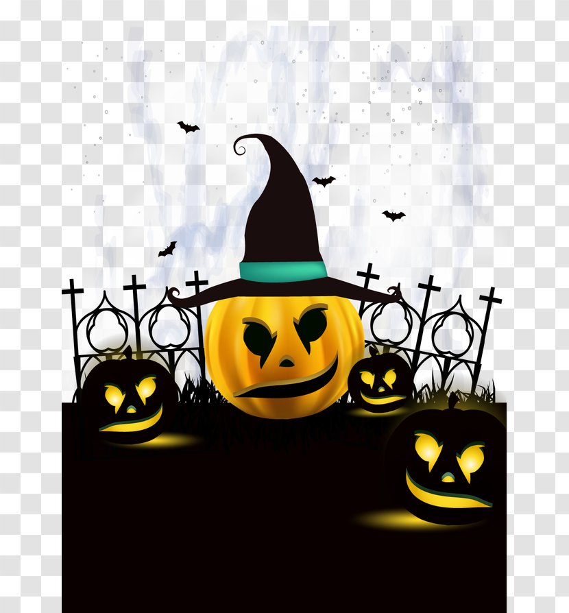 Halloween Party Jack-o'-lantern Trick-or-treating - Poster Pumpkin And Witch Hat Transparent PNG