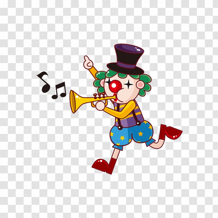 Joker Clown Circus Juggling - Illustration - Trumpet Transparent PNG
