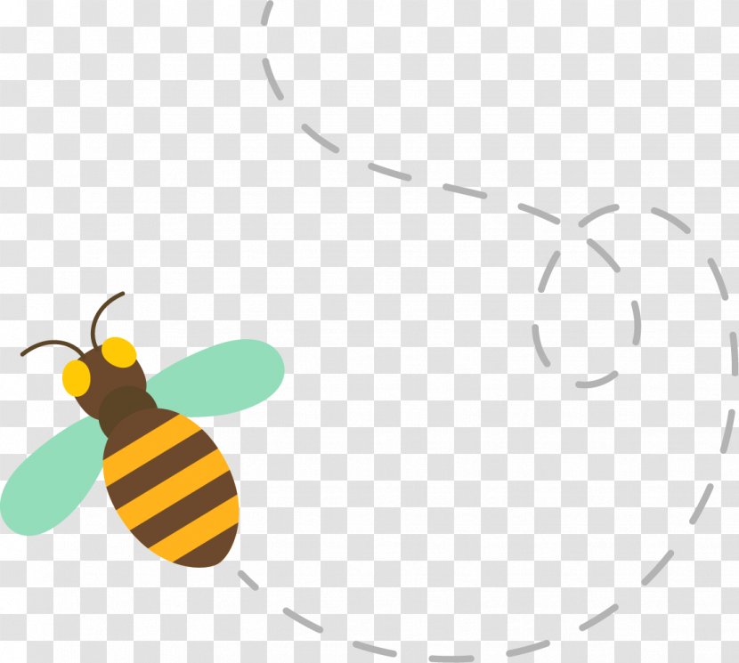 Honey Bee Apidae Insect Apitoxin - Yellow - Trajectory Transparent PNG