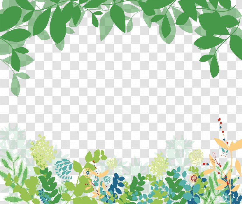 CorelDRAW Clip Art - Green - Hand Painted Leaf Floral Background Transparent PNG