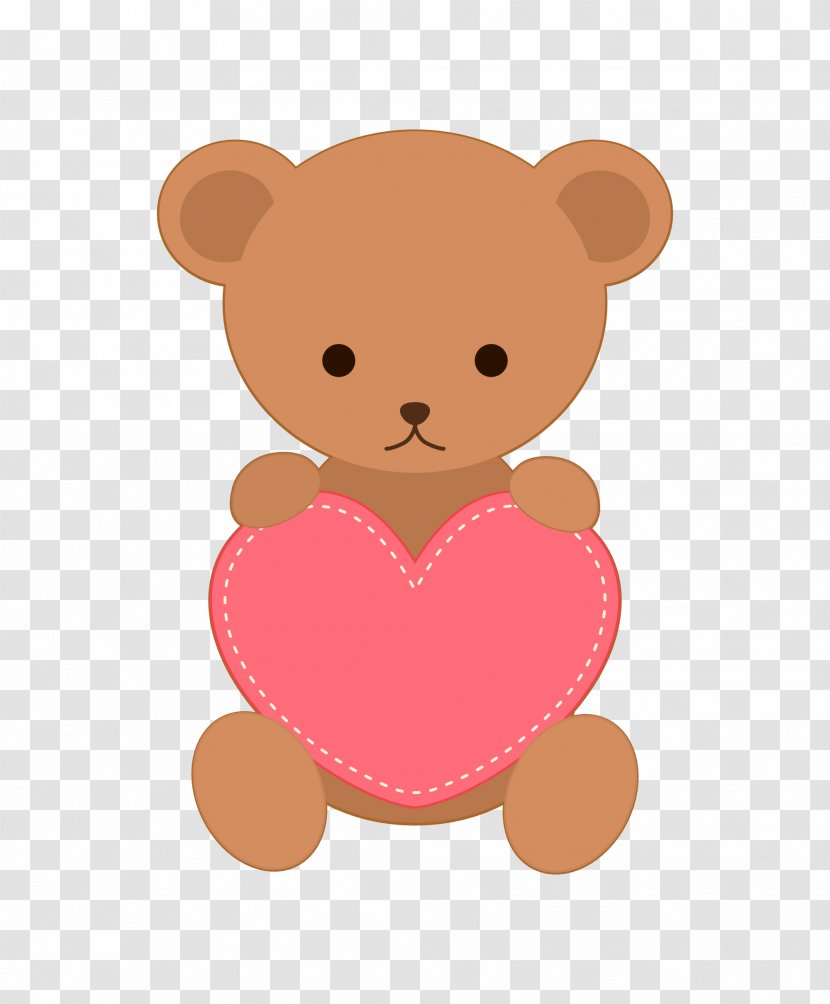 Cute Bear Wtih Heart. - Heart - Frame Transparent PNG