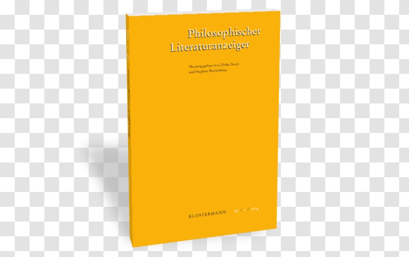 Philosophischer Literaturanzeiger Philosophy Verlag Vittorio Klostermann Romanische Forschungen Referateorgan - Yellow - Nietzsche Transparent PNG