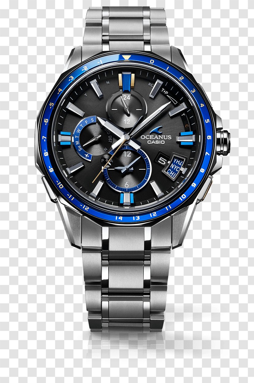 Casio Oceanus Watch Sapphire Radio Clock - Luneta Transparent PNG