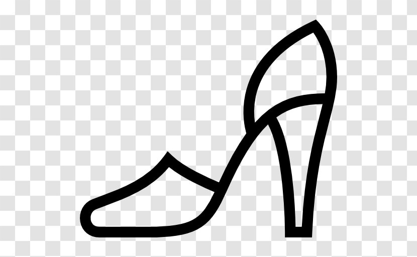 Fashion High-heeled Shoe Clip Art - Black And White - Area Transparent PNG