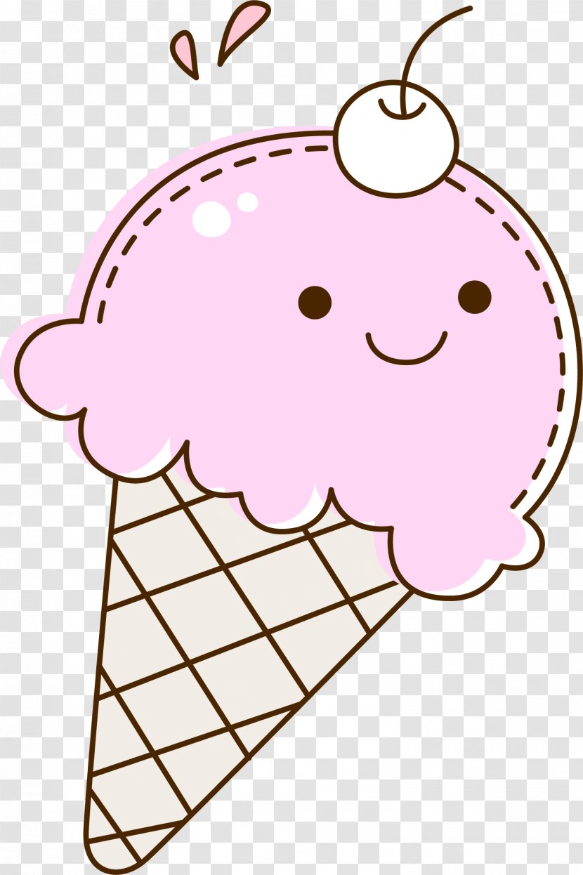 Ice Cream Cones Purple - Food - Cartoon Transparent PNG