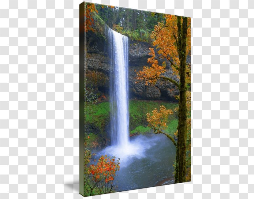 Waterfall Nature Reserve Water Resources Gallery Wrap Canvas - Waterfalls Flow Transparent PNG