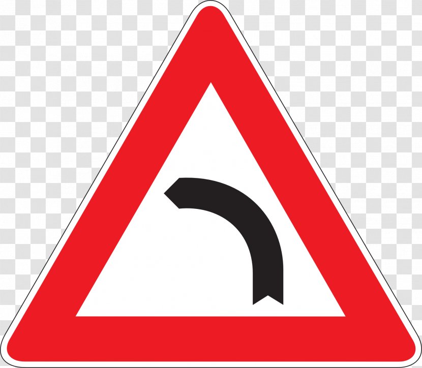 Road Signs In Singapore Traffic Sign Warning Curve - Lines Transparent PNG