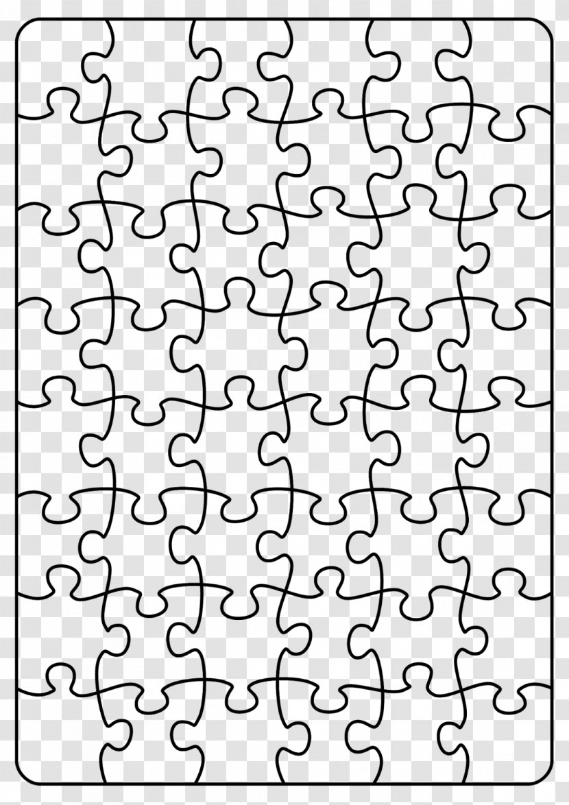 Jigsaw Puzzles Clip Art - Monochrome Transparent PNG