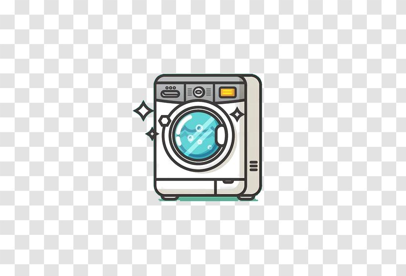 Washing Machine Towel Cartoon - Laundry Transparent PNG