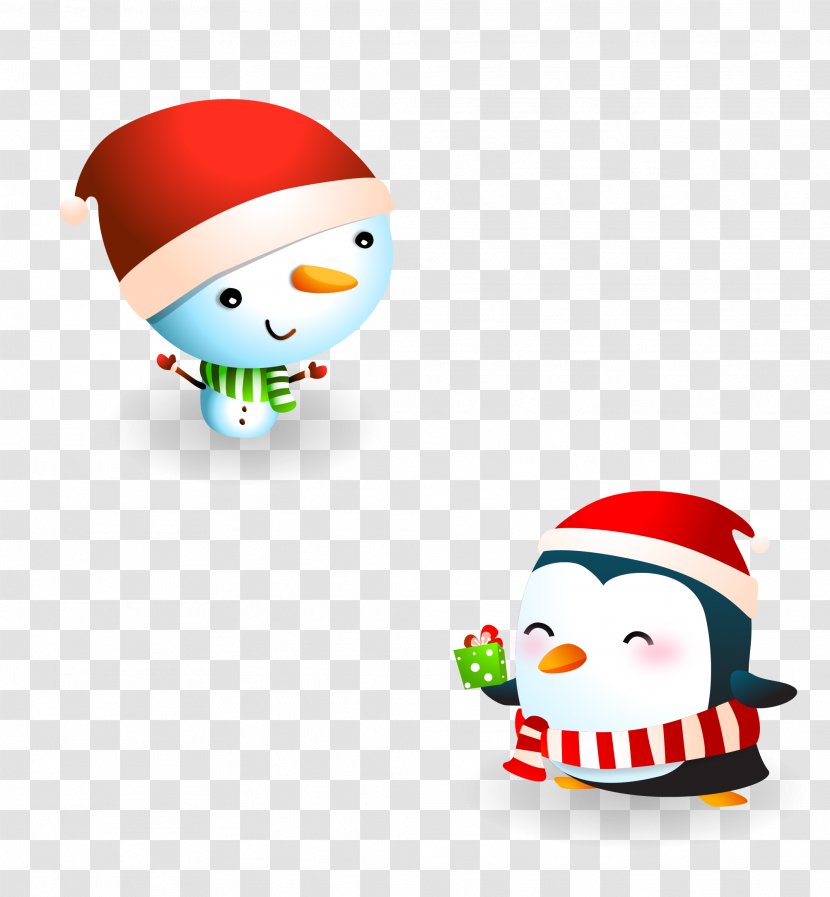 Snowman Hat Christmas - Vector Hand-drawn Cartoon Transparent PNG