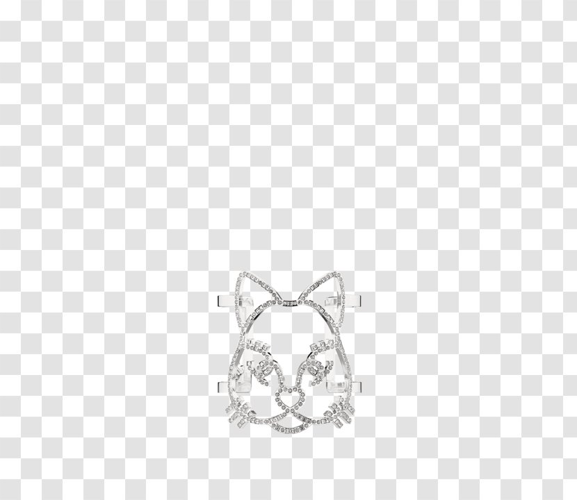 White Drawing Mammal Body Jewellery Silver - Silhouette Transparent PNG