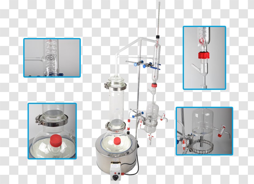Distillation Laboratory Glassware Essential Oil Condenser Round-bottom Flask - Design Composition Transparent PNG