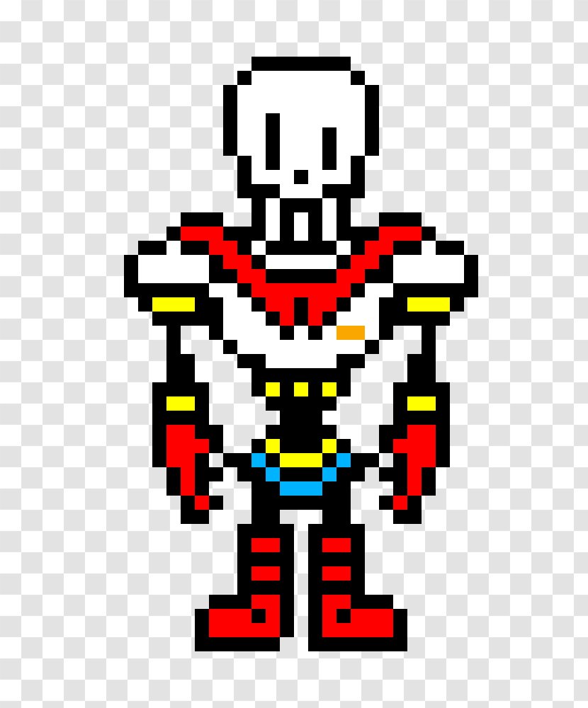 Pixel Art Undertale Drawing Papyrus - Isometric Projection - Sprite Transparent PNG