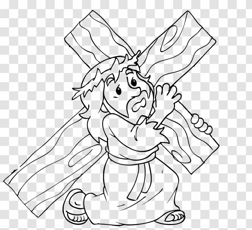 Stations Of The Cross Catechism Holy Week Lent Drawing - Tree - Jesus Easter Transparent PNG