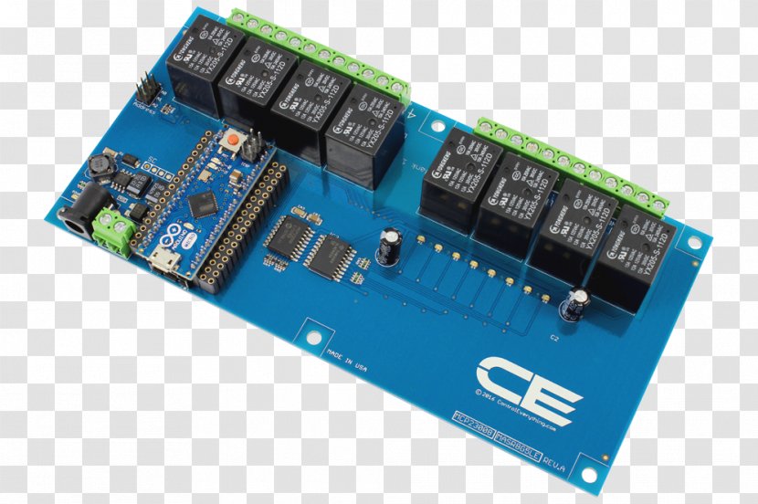 Microcontroller Relay Electronics Electronic Circuit Electrical Network - Arduino - Micro-channel Transparent PNG