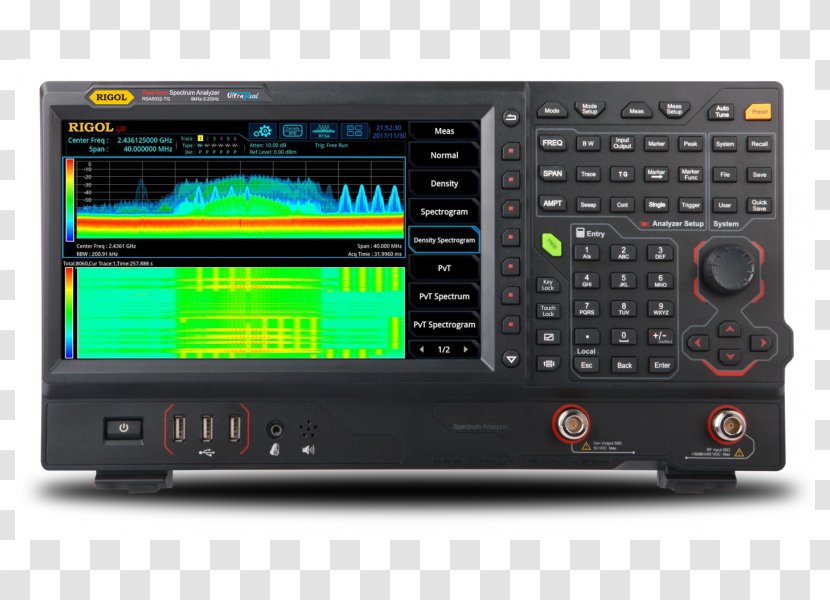 Spectrum Analyzer Analyser Radio Frequency Real-time Computing RIGOL Technologies - Audio Receiver - Signal Transparent PNG