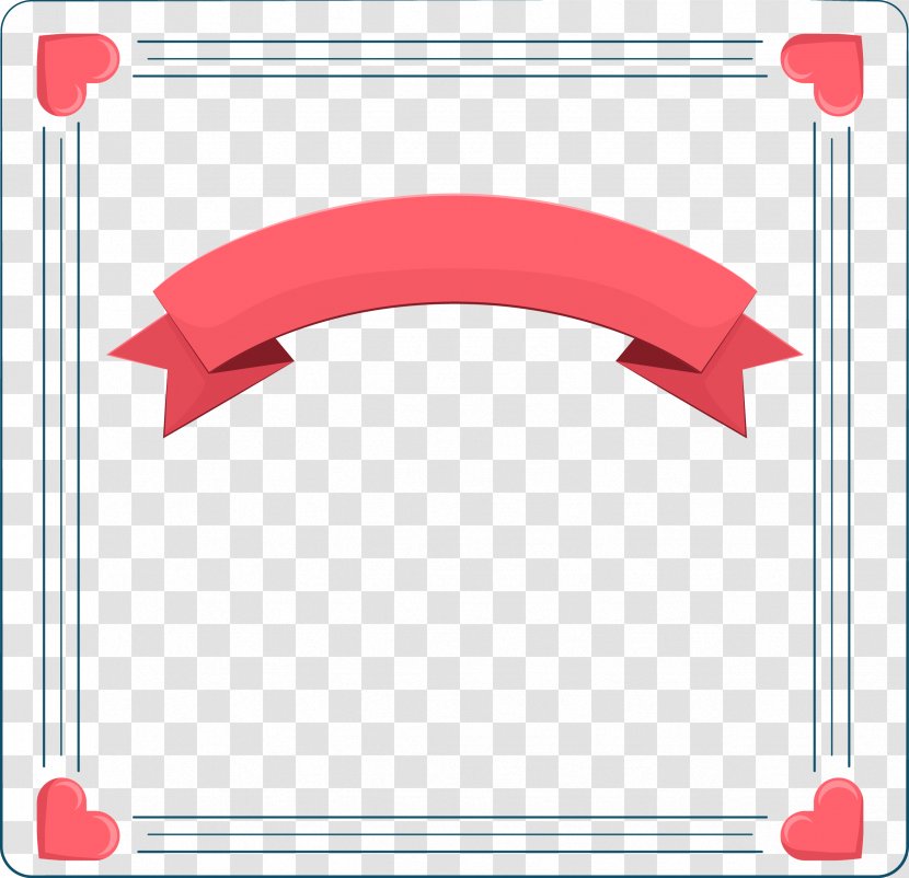 Euclidean Vector Web Banner Icon - Love - Hand-drawn Borders And Banners Transparent PNG