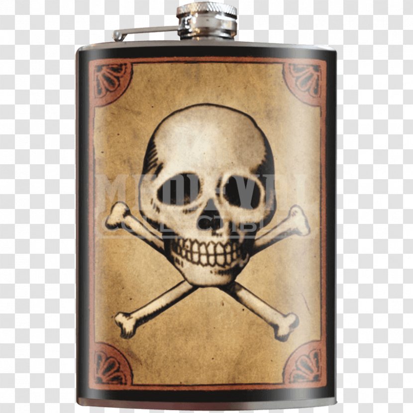 Hip Flask Skull & Bones Laboratory Flasks - Bone Transparent PNG