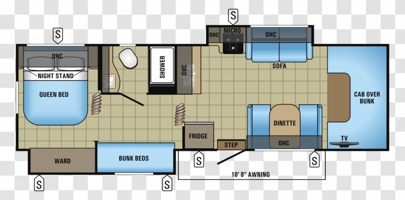 Jayco, Inc. Caravan Campervans Camping World - Plan - Pass Through The Toilet Transparent PNG