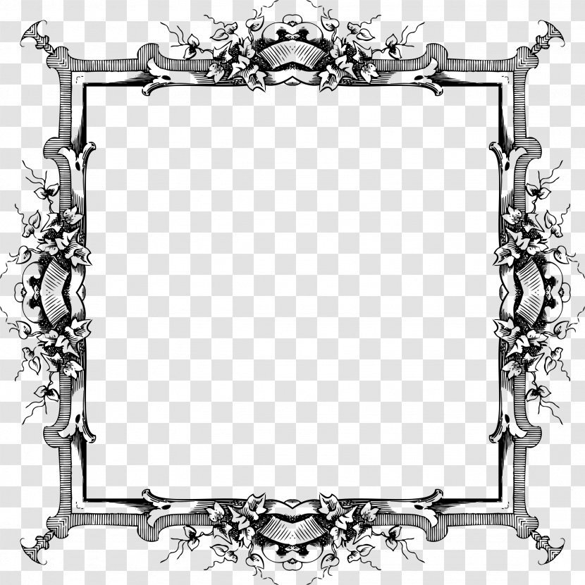 Picture Frames Clip Art - Line - Vintage Frame Transparent PNG