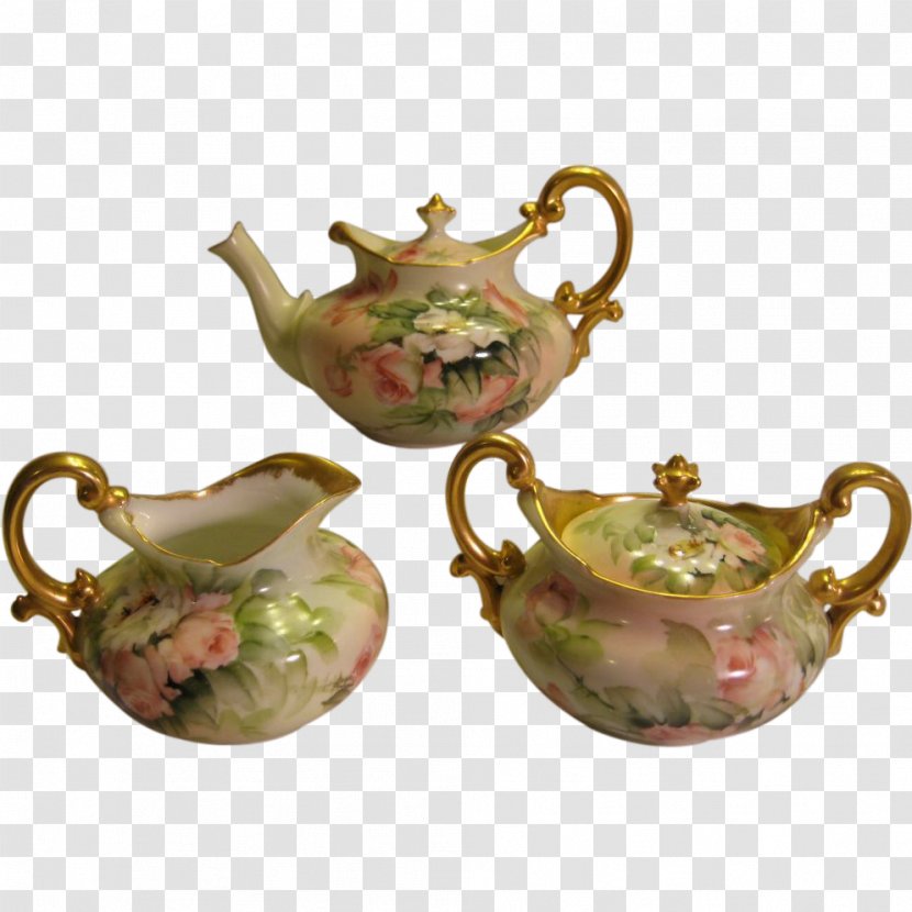 Teapot Porcelain 01504 Brass Tableware - Serveware Transparent PNG