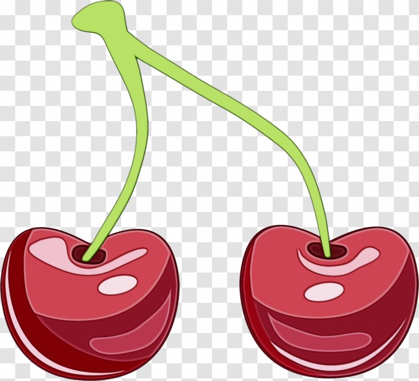 Cherry Clip Art Plant Fruit Drupe - Food - Prunus Heart Transparent PNG