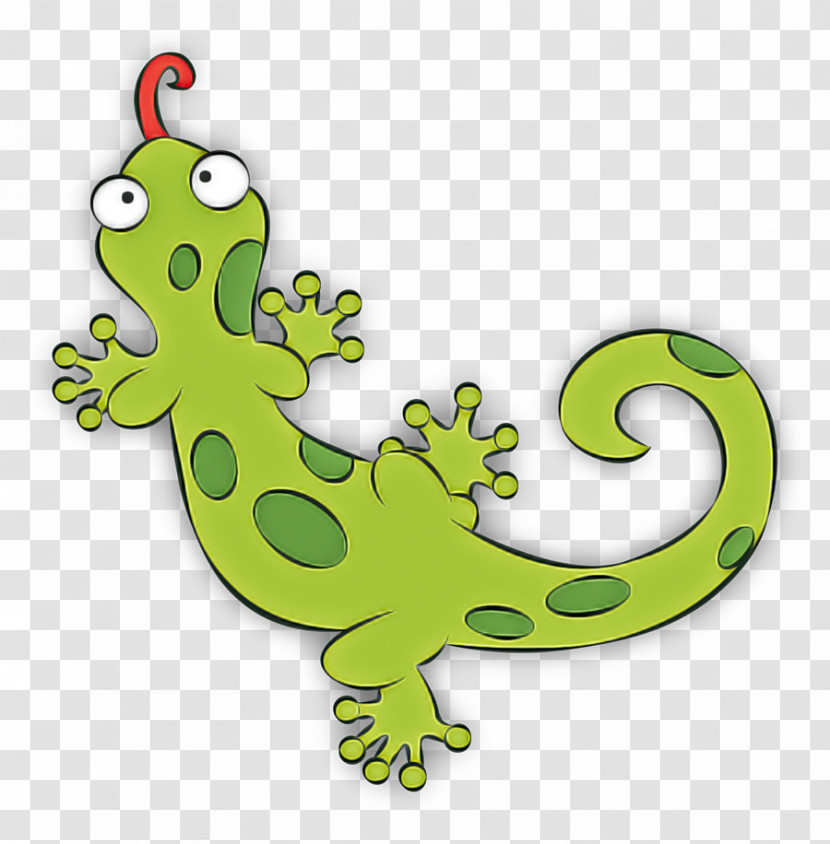 Lizard Green Gecko Cartoon Reptile Transparent PNG