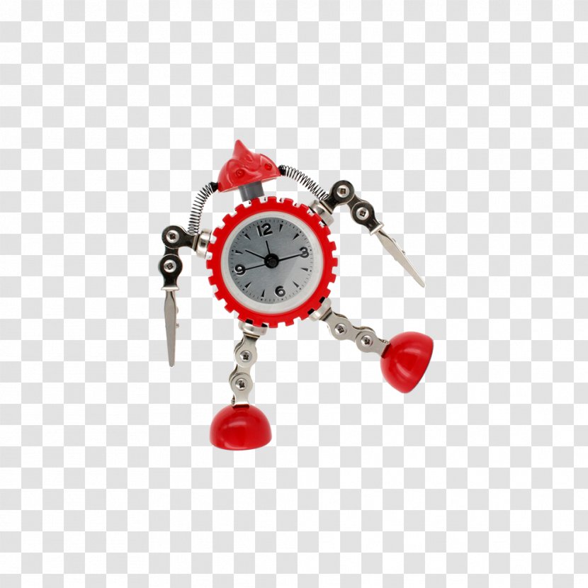 Alarm Clocks Pylones Robot Clock Clocky On Wheels Robotic - Price Transparent PNG