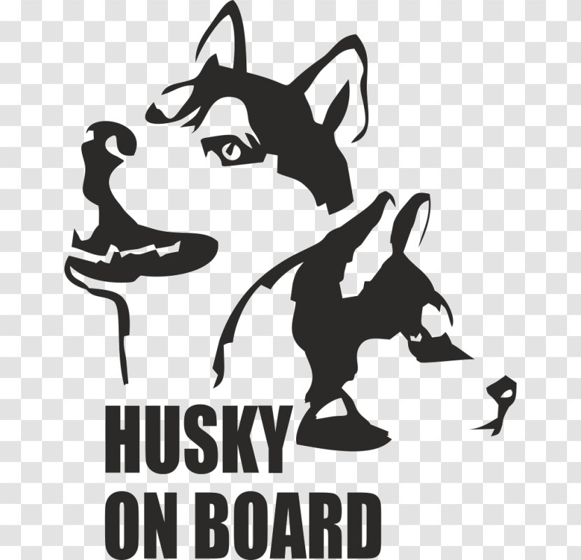 Siberian Husky Alaskan Malamute Car Sticker Decal - Brand Transparent PNG