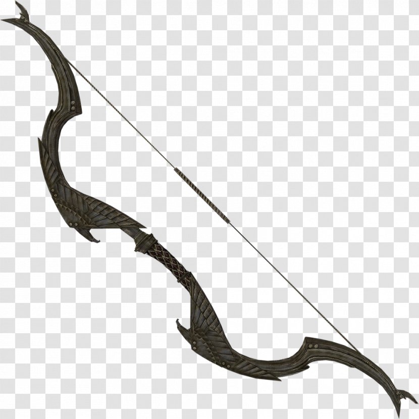 The Elder Scrolls V: Skyrim Elven Weapon Bow - Wiki - And Arrow Transparent PNG