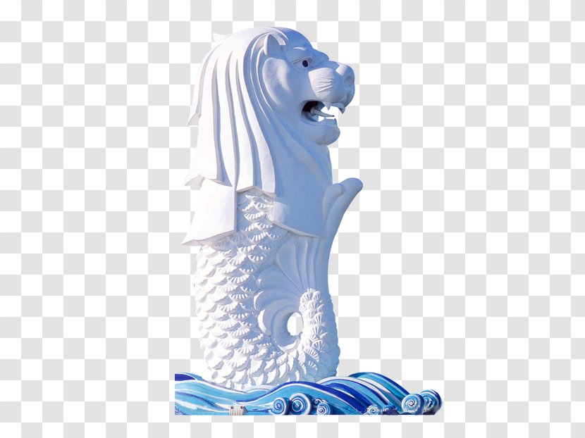 Merlion Park - Blue - Statue Transparent PNG