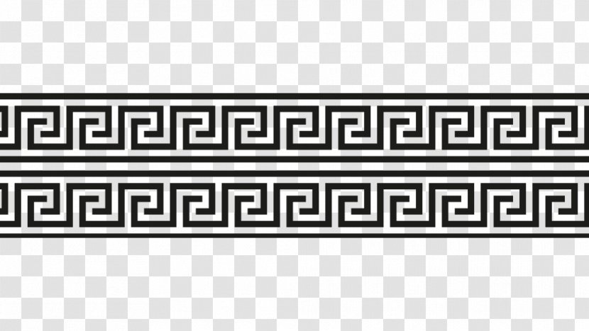 Ancient Greece Meander Ornament - Royaltyfree - Greek Architectural Decoration Background Transparent PNG