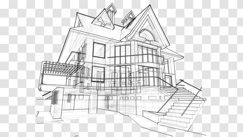 Architectural Drawing Eames House Architecture Building - Elevation Transparent PNG